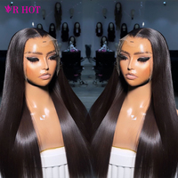Precio al por mayor: Peluca de cabello humano virgen liso con densidad del 250%, pre-arrancada, con cabello de bebé, lista para usar, sin pegamento, con encaje frontal.