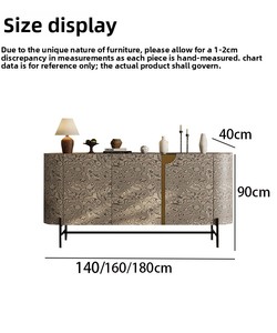 Credenza Moderna per <span class=keywords><strong>Soggiorno</strong></span> in Stile Minimalista, Lussuosa Scarpiera da Ingresso, Tavolo Consolle con Spazio di Archiviazione - Product Image 6