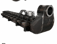 Ensemble de bras de levage robuste |   Grande structure en acier soudé, usinage CNC, fabrication sur mesure pour équipement de construction