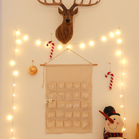 Décorations de Noël pour la maison, calendrier de l'avent vide à suspendre, toile personnalisable, haute qualité