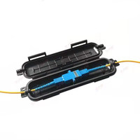 Caja de terminales de fibra óptica FTTH, caja de protección de empalme impermeable con adaptador sc, precio de fábrica