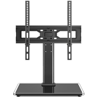 Support de télévision universel pour téléviseurs de 27 à 60 pouces, base de télévision réglable en hauteur, remplacement de base de télévision avec base en verre trempé 400x400 VESA