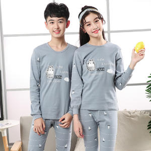 Conjunto <span class=keywords><strong>de</strong></span> Ropa Interior para Niños Grandes, Suéter <span class=keywords><strong>de</strong></span> Algodón Cálido con Estampado <span class=keywords><strong>de</strong></span> Animales y Flores, <span class=keywords><strong>Pijama</strong></span> para Adolescentes, Pantalones <span class=keywords><strong>de</strong></span> Otoño para Niños y Niñas - Product Image 3