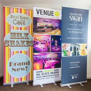 Customize Wholesale Retractable UV/Digital Printing Roll Up Banner Stand Display For Advertising Promotion