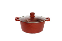 Set Peralatan Masak Aluminium Diamond 23 Pcs dengan Tutup Kaca, Panci Casserole Multi-ukuran, Wajan Penggorengan Dalam dan Ganda, serta Peralatan Dapur