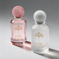 Échantillon gratuit, logo personnalisé, flacons de parfum en verre transparent gris de luxe, cylindriques, grands, vides, 50 ml, avec boîte