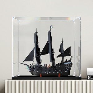 Vitrine transparente moderne pour 10365 Pirates <span class=keywords><strong>des</strong></span> Caraïbes <span class=keywords><strong>Black</strong></span> <span class=keywords><strong>Pearl</strong></span>, boîte de rangement artisanale antirouille, montage facile, housse anti-poussière - Product Image 3