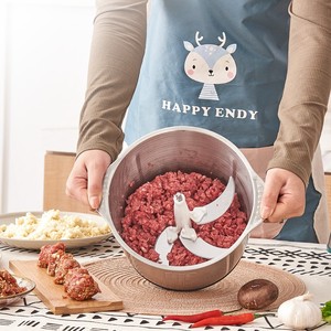 CB CE Home Kitchen Glass Meat Mincer Food 3 Speed 2l 3l Stainless Steel <b>Mini</b> Meat Machine Meat With Mixing Blades - Product Image 5