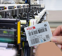 Rouleau d'étiquettes autocollantes personnalisées en PET mat pour codes-barres, numéros de série et autocollants pour produits industriels, autocollants argentés mats