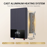 Chauffe-eau électrique instantané mural en fonte d'aluminium à commande tactile et affichage numérique, certifié CE, pour douche - Ventes Flash