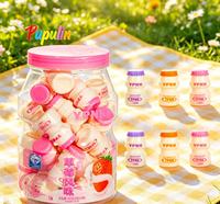 Hot Sale Strawberry Flavour Mini Chewy Candy Super Cute Yogurt Bottle Shape Pack Soft Natural Fruit Flavoured Chews for Kids