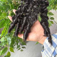 Extensions de cheveux bouclés birmans en gros d'usine, mèches de fibres mixtes, couleur naturelle, fournisseur de tissages bouclés