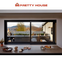 Système de porte-fenêtre coulissante de balcon sur mesure de style français moderne, double vitrage trempé, fenêtre coulissante en alliage d'aluminium avec moustiquaire