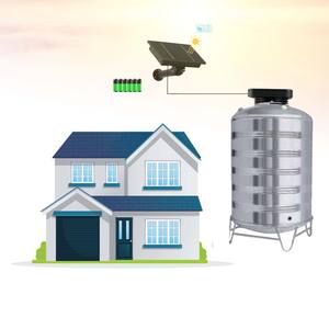 Tuya APP جهاز رصد بالموجات فوق الصوتية يعمل بالطاقة الشمسية كاشف لاسلكي لاستشعار مستوى خزان الوقود المائي السائل مؤشر إنذار مقياس المياه عن بعد - Product Image 5