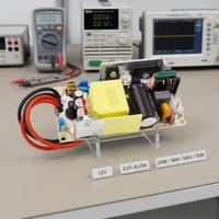 Module d'alimentation à découpage à châssis ouvert 12V 2A 5A 6.25A 65W 75W 90W pour contrôle d'accès AC/DC avec carte de circuit imprimé (PCB)