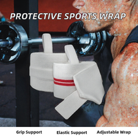 Genouillère de sport en néoprène avec bandage élastique auto-adhésif enveloppant, antidérapant, pour fitness, squat et compression du mollet