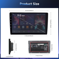 Podofo 9" 2+32G Android Car Stereo Audio Mobil 2 Din Radio Mobil Android Wireless CarPlay Android Auto WiFi/GPS/EQ/BT Grosir OEM