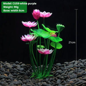 Décorations lumineuses écologiques en plastique en forme de lotus <span class=keywords><strong>pour</strong></span> aquarium, forme irrégulière, <span class=keywords><strong>pour</strong></span> salon, plantes aquatiques, emballées en <span class=keywords><strong>sac</strong></span> - Product Image 6