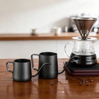   Bouilloire à café à bec verseur col de cygne en acier inoxydable 304 pour barista et café