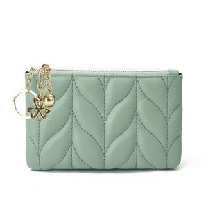 Monedero de Cuero Genuino con Cierre para Monedas y Llaves, Portamonedas para Mujer - Product Image 1