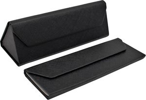 Estuche Rígido Magnético de Lujo VANTUR para Gafas de Sol y Ópticas, de Cuero Negro Grueso, Modelo Oversize - Product Image 5