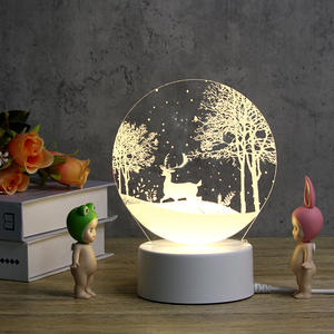 Lámparas LED de Ilusión 3D, Creativas, de Dibujos Animados, Mini Lámpara LED Acrílica Cálida para Mesa de Escritorio, Decoración, Luces Nocturnas - Product Image 5