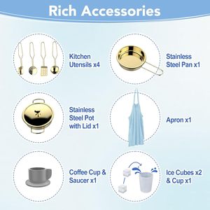 Set <span class=keywords><strong>Cucina</strong></span> Giocattolo <span class=keywords><strong>in</strong></span> <span class=keywords><strong>Legno</strong></span> <span class=keywords><strong>per</strong></span> <span class=keywords><strong>Bambini</strong></span>, Gioco di Ruolo con Cibo <span class=keywords><strong>per</strong></span> Bambine e <span class=keywords><strong>Bambini</strong></span>, Regalo <span class=keywords><strong>per</strong></span> <span class=keywords><strong>Bambini</strong></span> - Product Image 5