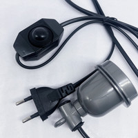 Portalámparas E27 con Enchufe Europeo, Cable Resistente al Agua, Regulable, para Lámparas de Calor para Reptiles, con Interruptor de Atenuación, CA 220V, 2 Años de Garantía