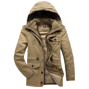 TONGYANG Parka da Uomo Taglia USA Spesso e Caldo, Giacca Invernale alla <span class=keywords><strong>Moda</strong></span>, Cappotto in Pile, Capospalla con Cappuccio per Attività all'Aperto - Product Image 4
