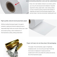 Rollo de Papel Térmico para Recibos POS de 80x80mm, 65gsm, Personalizado por Unifon Factory OEM, Capa Única, para Caja Registradora, Libre de BPA, 100% Pulpa de Madera