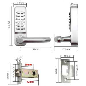 30Mm <span class=keywords><strong>Latch</strong></span> Bên Ngoài Đường Phố Cổng Khóa Ngoài Trời Keyless Nhập Kết Hợp Khóa Đòn Bẩy Chống Thấm Nước Xử Lý Khóa - Product Image 6