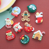 Accessoires de Noël en résine DIY, finition émail goutte à goutte, mini-ornements, composants artisanaux pour la décoration des fêtes