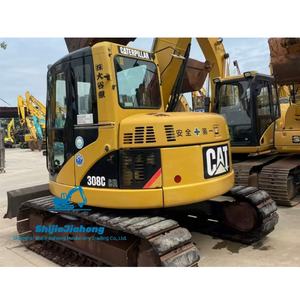 Mini-excavatrice Caterpillar 308C d'occasion, 8 tonnes, chenillée, du Japon, faible kilométrage, bon état, moteur, boîte de vitesses, pompe, et ensemble moteur pour rapport. - Product Image 1