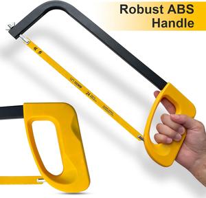 Cadre de scie à métaux de 12 pouces avec lame bimétallique de 24 TPI, scie à main adaptée au métal, au bois, au <span class=keywords><strong>PVC</strong></span>, à la <span class=keywords><strong>menuiserie</strong></span> - Product Image 2