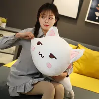 Kawaii 일본 스타일 28cm 슈퍼 소프트 고양이 플러시 박제 동물 포옹 사용자 정의 애니메이션 베개