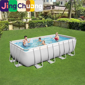 Jingchuang56670 <span class=keywords><strong>Piscine</strong></span> rectangulaire surélevée en tubes d'acier <span class=keywords><strong>de</strong></span> 16 pieds, produit phare pour toute la famille - Product Image 4