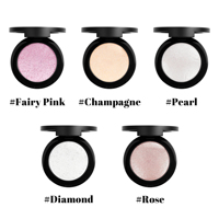 Bedak Makeup Satu Warna Pencerah Highlighter Fair Tahan Air Berkilau Label Pribadi Pigmentasi Tinggi Highlighter Logo Kustom