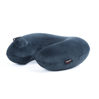 Oreiller de voyage gonflable réglable en forme de U, pliable, pour avion, voiture, coussin de cou portable en PVC