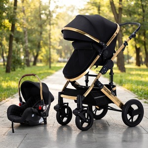 <span class=keywords><strong>Poussette</strong></span> bébé Sun Day avec <span class=keywords><strong>capote</strong></span> large, couverture kaki, base couleur café, pour l'été et les promenades - Product Image 1