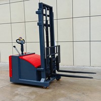 Transpalette électrique autoporté 1,5 tonne, alimenté par batterie 48V, transpalette à conducteur marchant, transport électrique complet pour entrepôt