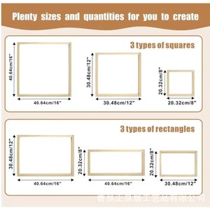 Cross Stitch Embroidery <b>Frame</b> <b>Canvas</b> Square Shape Handmade Needlework Craft With Wooden Stretch Rod <b>For</b> DIY Projects - Product Image 3