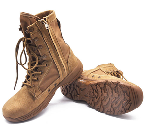 SFB30 717 Wholesale Side <b>Zipper</b> <b>Boots</b> Suede Shoes Camping Rubber Outsole Upper High Ankle Genuine Leather <b>Boots</b> Mens - Product Image 2