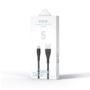 Pzx V177/V178/V179 Hot Bán kháng bền 5A sạc nhanh cho iphon/Micro/Loạ<span class=keywords><strong>i</strong></span> C USB Cáp dữ liệu hộp màu CE moxom tai nghe - Product Image 1