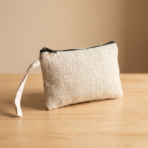 Pochette cosmétique légère en chanvre écologique, doublée de coton, avec fermeture éclair, personnalisable avec logo, pour voyage durable - Product Image 5