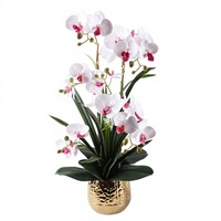 Blumen-Orchideen-Bausatz Künstliche Blumen Bonsai für Erwachsene Frauen Zimmerpflanzen Heim- und Bürodekoration Muttertag Geburtstagsgeschenk