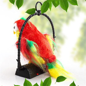Pappagallo Elettrico <span class=keywords><strong>Parlante</strong></span> e Registrante in <span class=keywords><strong>Peluche</strong></span> con Sensore Sonoro e Ali Oscillanti, Giocattolo per Bambini 19,5cm, Confezione in Scatola Colorata - Product Image 4