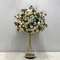 GNW Herzstück Blume Wand Blume Ball Benutzer definierte dekorative künstliche Blumen Seide Rose Hochzeit Tisch dekoration