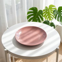 Assiettes en Fibre de Coque de Riz Réutilisables – Vaisselle Jetable Écologique en Coque de Riz pour la Rentrée Scolaire