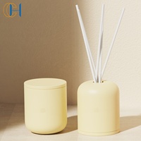 C & H Logo personnalisé gravé 10oz nordique en céramique vide gaufré bougeoir diffuseur de roseau