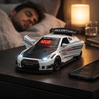 Nouvelle Décoration d'Intérieur Originale : Modèle de Voiture de Course Automobile Réaliste avec Horloge Numérique Intégrée
